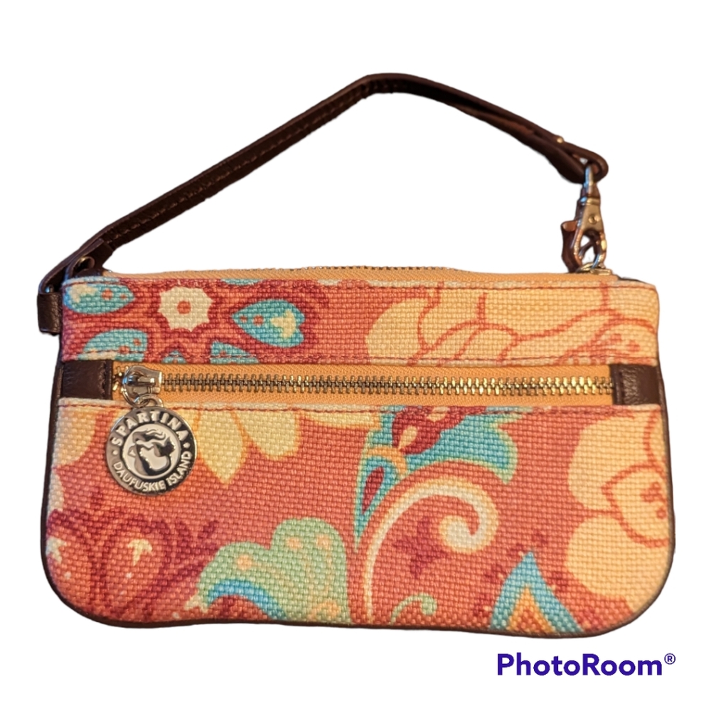 Spartina linen wristlet